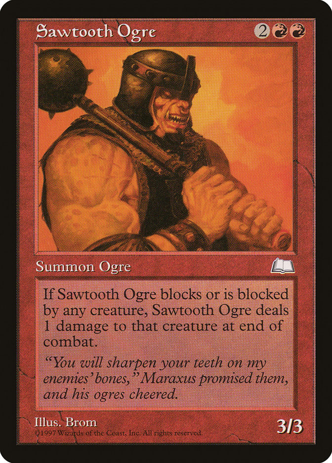 Sawtooth Ogre [Weatherlight] | The Gaming-Verse