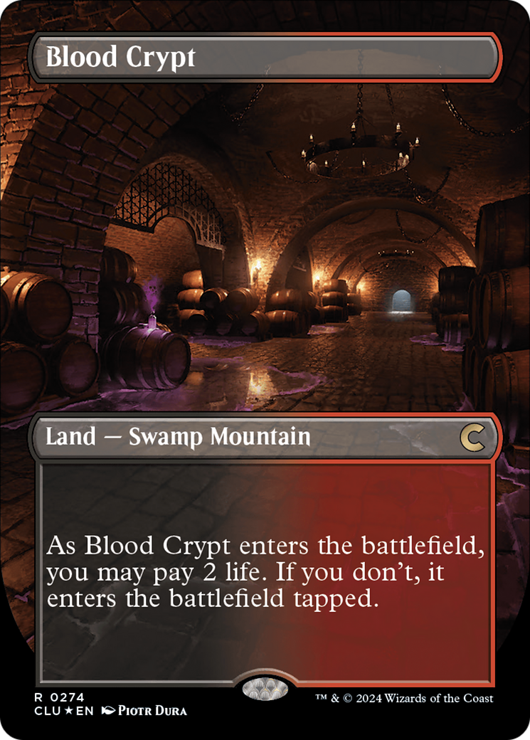 Blood Crypt (Borderless) [Ravnica: Clue Edition] | The Gaming-Verse