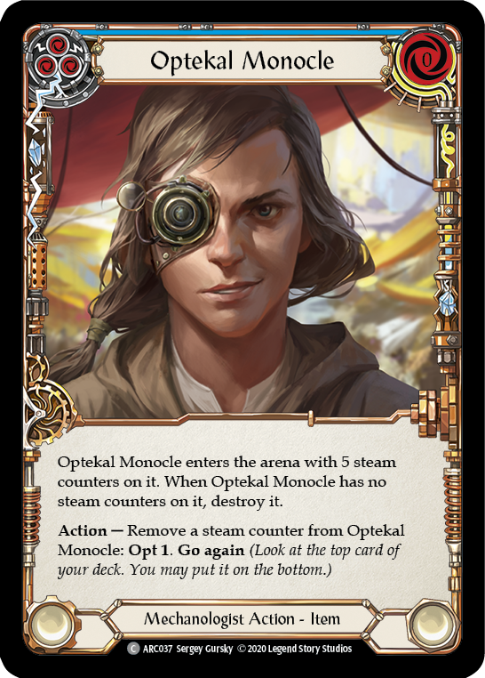 Optekal Monocle [ARC037] Unlimited Rainbow Foil | The Gaming-Verse