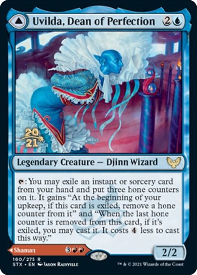 Uvilda, Dean of Perfection // Nassari, Dean of Expression [Strixhaven: School of Mages Prerelease Promos] | The Gaming-Verse