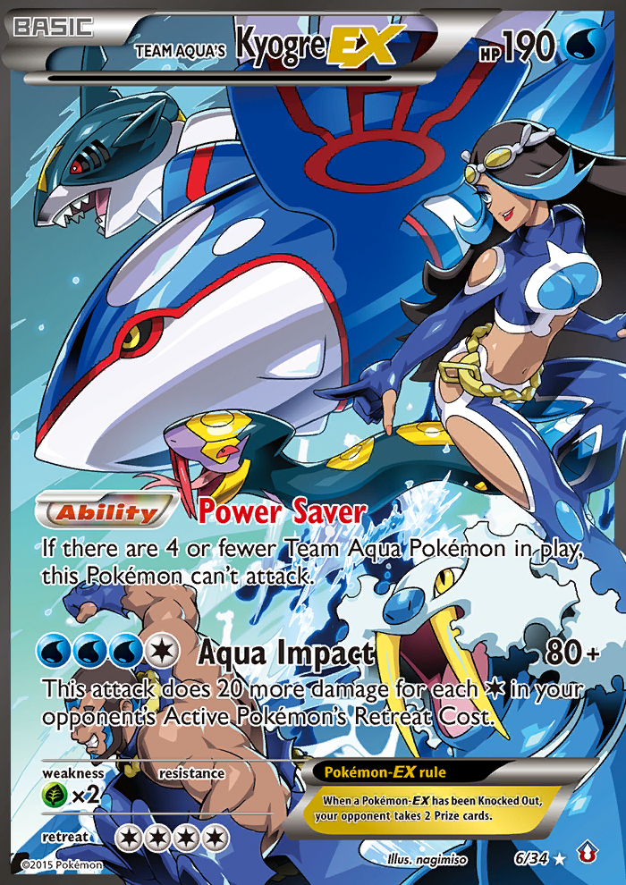 Team Aqua's Kyogre EX (6/34) [XY: Double Crisis] | The Gaming-Verse