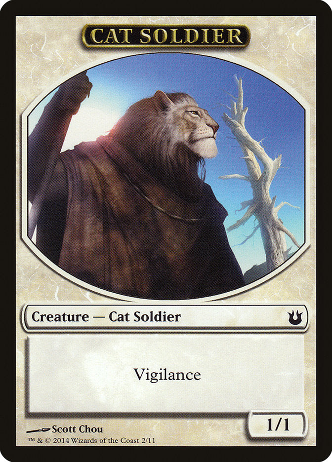 Cat Soldier [Born of the Gods Tokens] | The Gaming-Verse