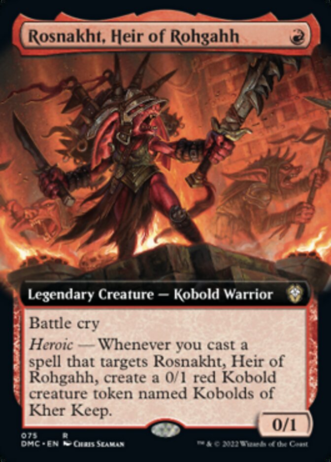 Rosnakht, Heir of Rohgahh (Extended Art) [Dominaria United Commander] | The Gaming-Verse