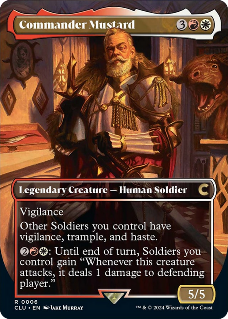 Commander Mustard (Borderless) [Ravnica: Clue Edition] | The Gaming-Verse