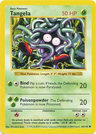 Tangela (66/102) [Base Set Shadowless Unlimited] | The Gaming-Verse