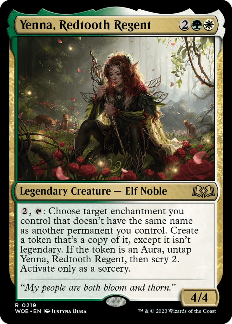 Yenna, Redtooth Regent [Wilds of Eldraine Prerelease Promos] | The Gaming-Verse