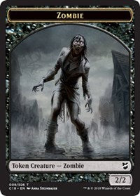 Zombie // Shapeshifter Double-sided Token [Commander 2018 Tokens] | The Gaming-Verse