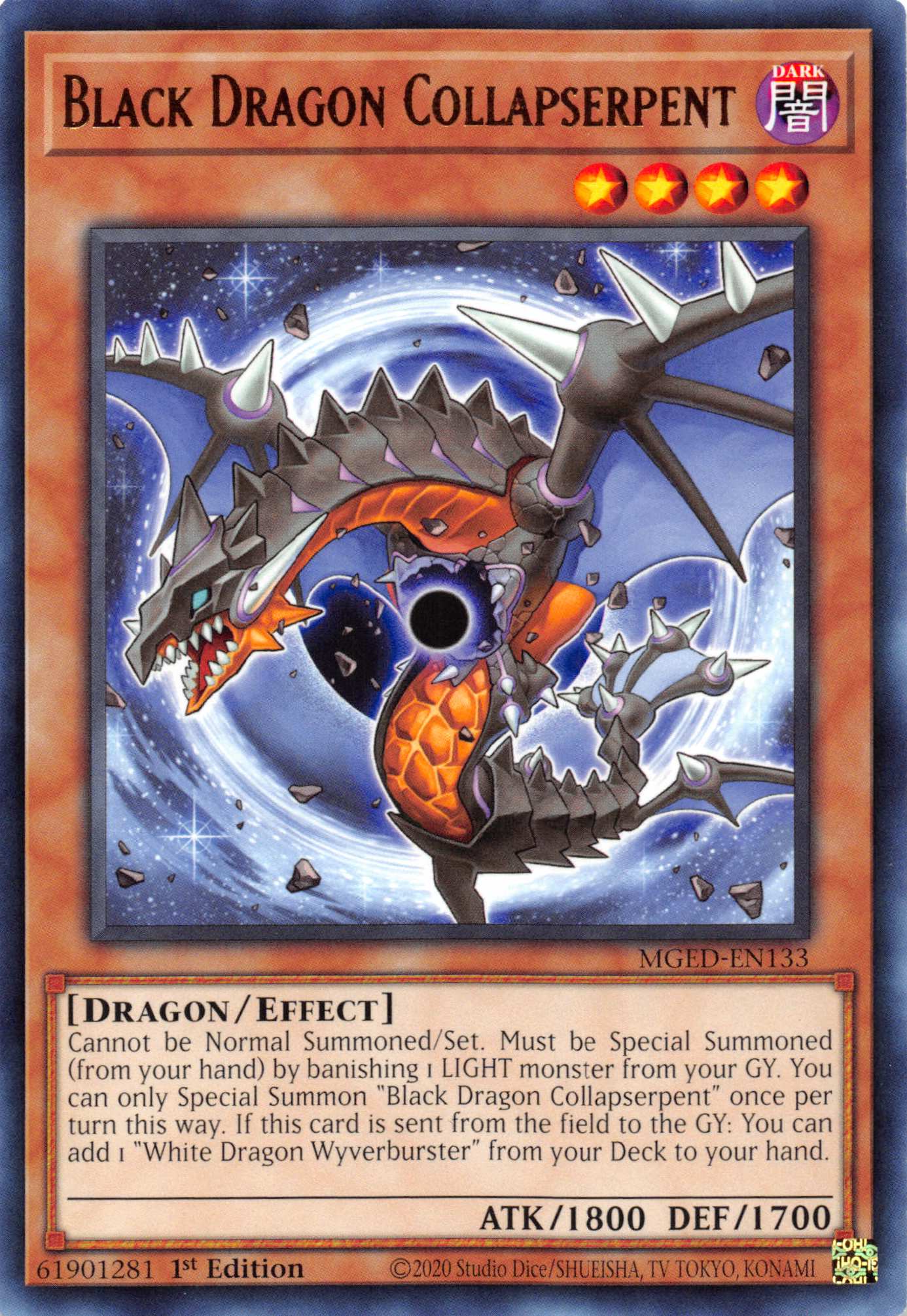 Black Dragon Collapserpent [MGED-EN133] Rare | The Gaming-Verse