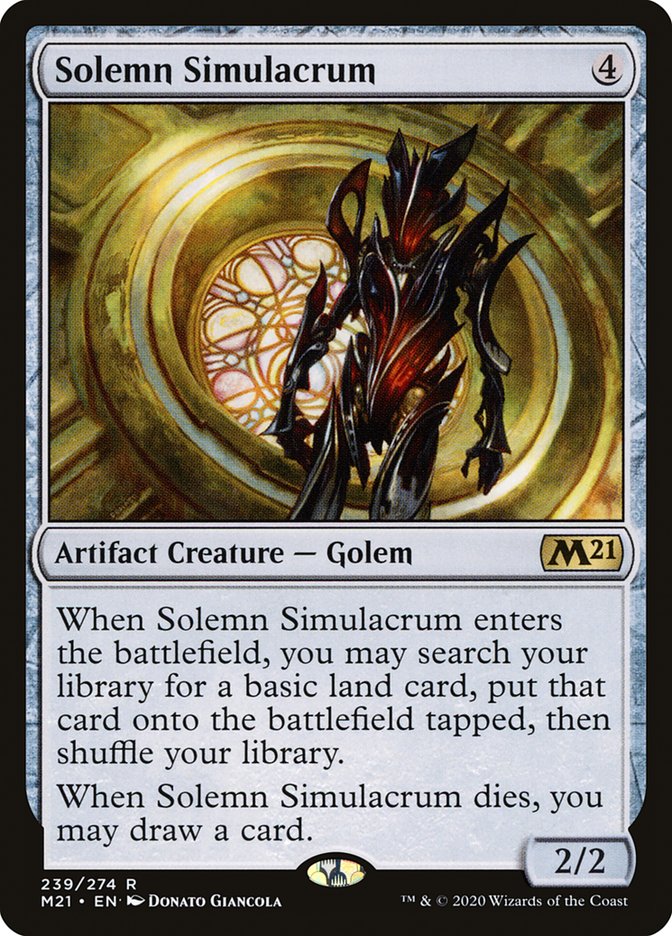 Solemn Simulacrum [Core Set 2021] | The Gaming-Verse