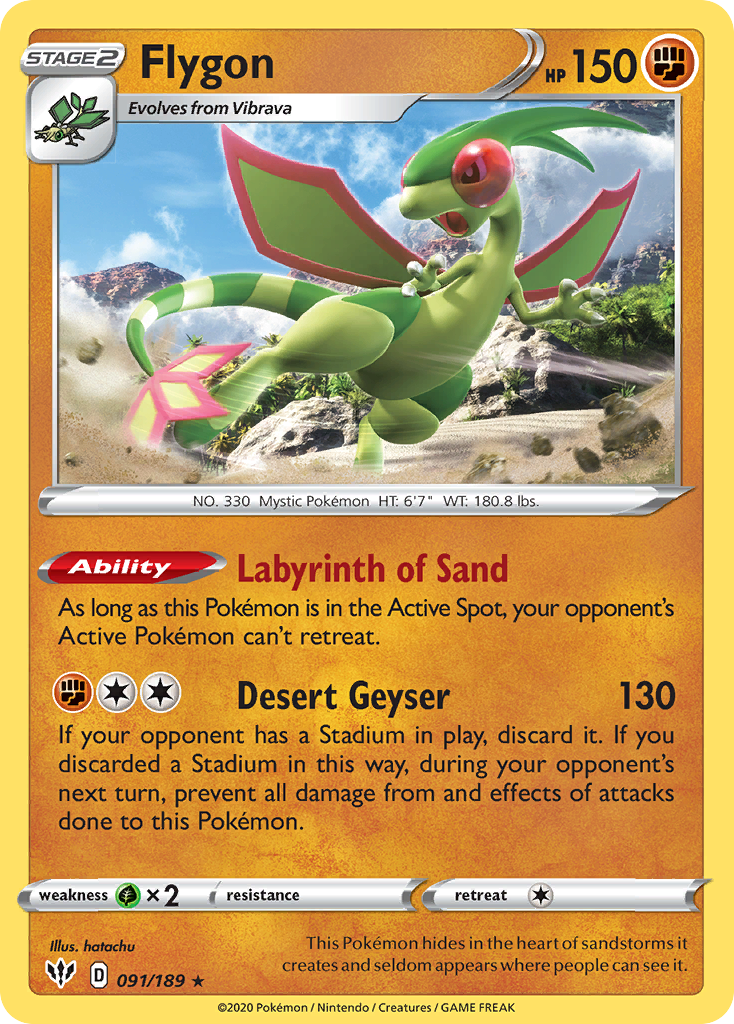 Flygon (091/189) [Sword & Shield: Darkness Ablaze] | The Gaming-Verse