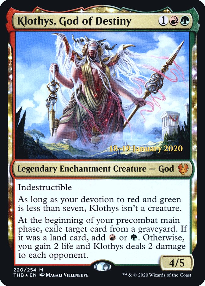 Klothys, God of Destiny [Theros Beyond Death Prerelease Promos] | The Gaming-Verse