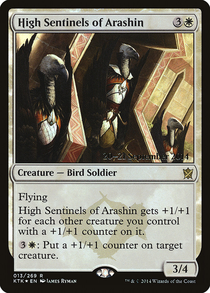 High Sentinels of Arashin  (Prerelease) [Khans of Tarkir Prerelease Promos] | The Gaming-Verse