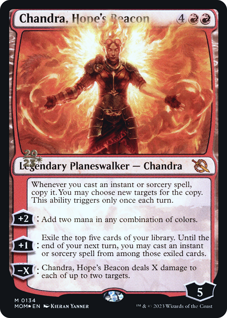 Chandra, Hope's Beacon [March of the Machine Prerelease Promos] | The Gaming-Verse