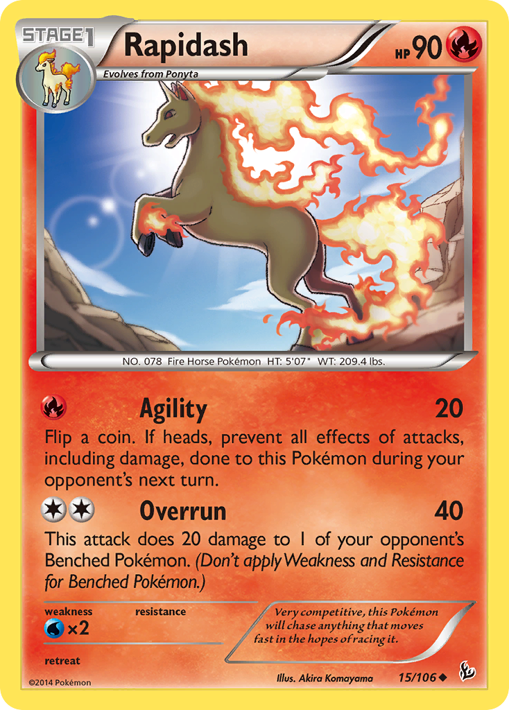 Rapidash (15/106) [XY: Flashfire] | The Gaming-Verse