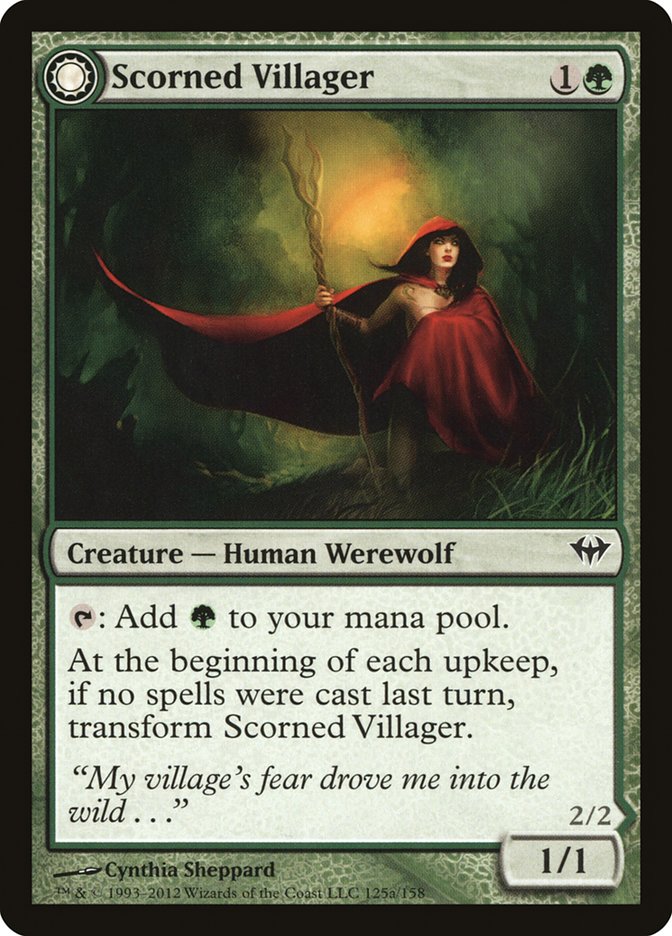 Scorned Villager // Moonscarred Werewolf [Dark Ascension] | The Gaming-Verse