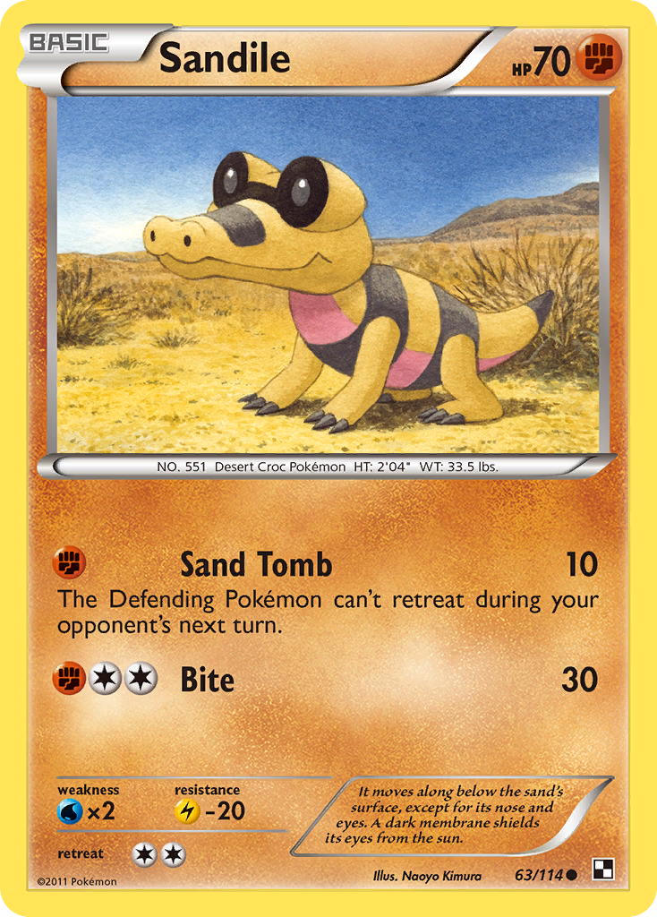 Sandile (63/114) [Black & White: Base Set] | The Gaming-Verse