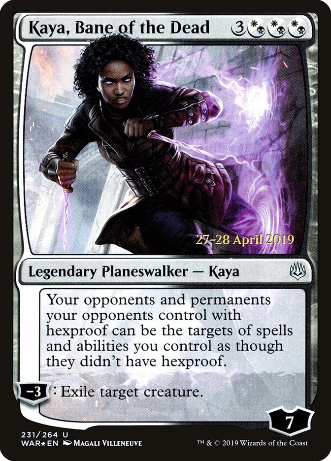 Kaya, Bane of the Dead  [War of the Spark Prerelease Promos] | The Gaming-Verse