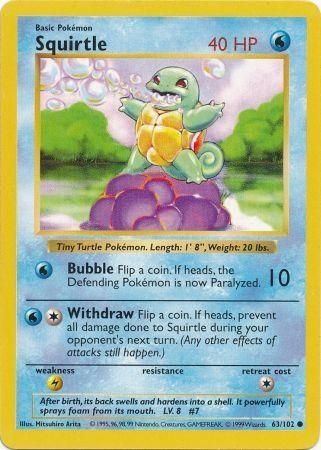 Squirtle (63/102) [Base Set Shadowless Unlimited] | The Gaming-Verse