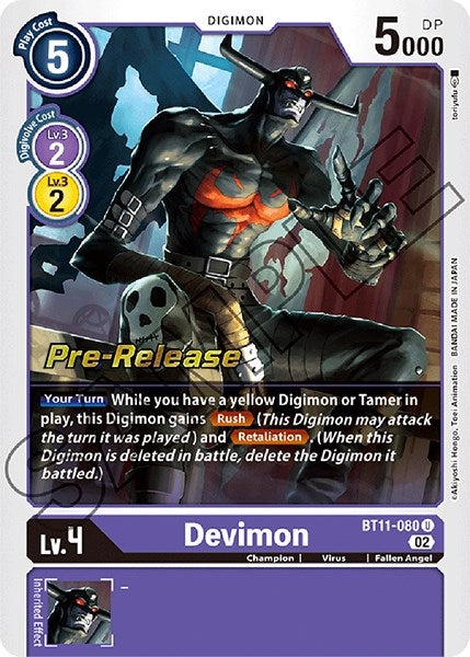 Devimon [BT11-080] [Dimensional Phase Pre-Release Promos] | The Gaming-Verse