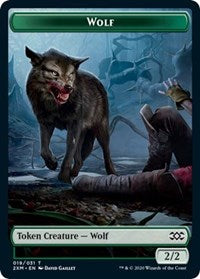 Wolf // Wurm (030) Double-sided Token [Double Masters Tokens] | The Gaming-Verse