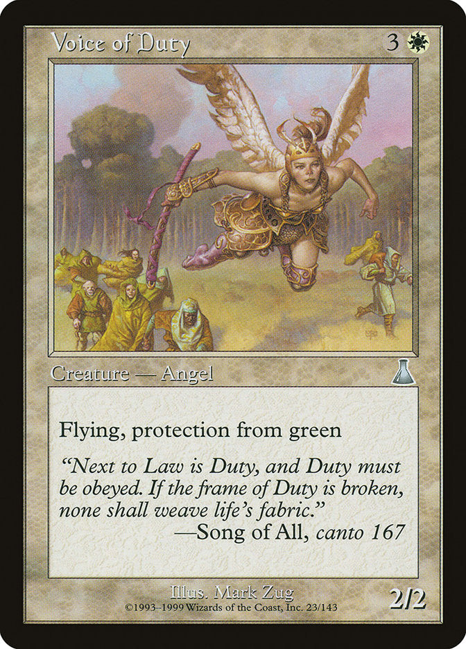 Voice of Duty [Urza's Destiny] | The Gaming-Verse