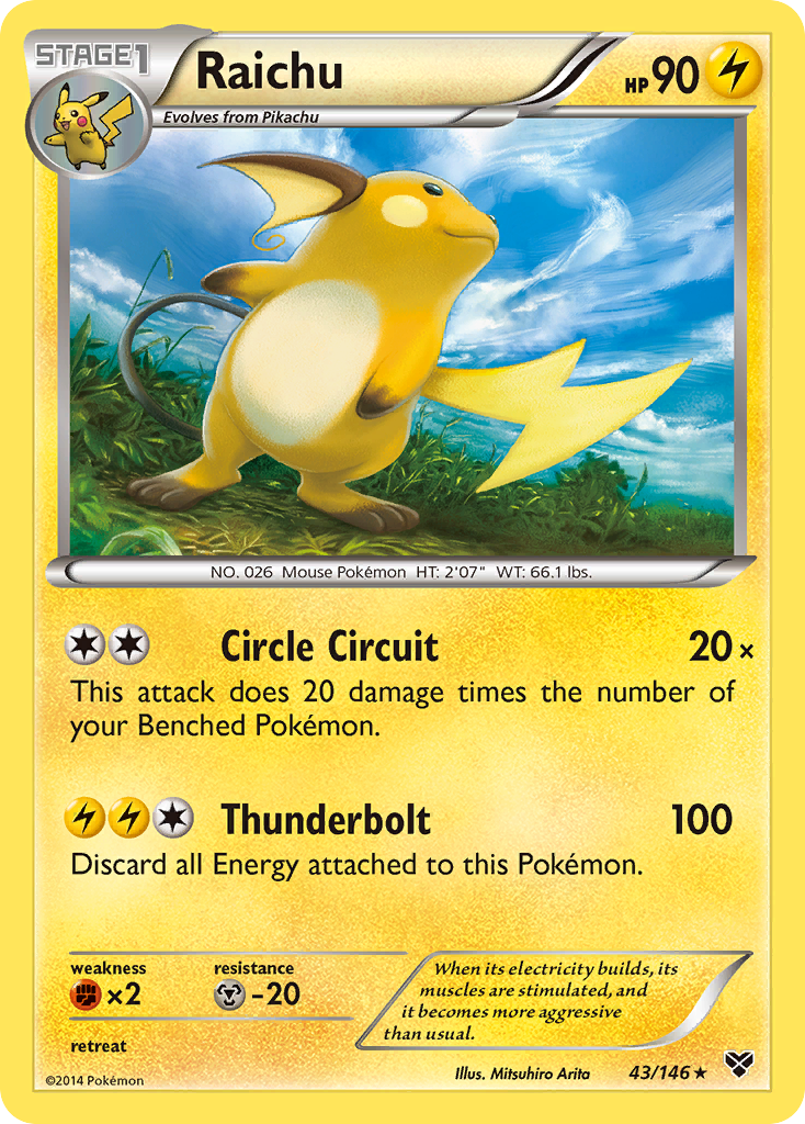 Raichu (43/146) [XY: Base Set] | The Gaming-Verse