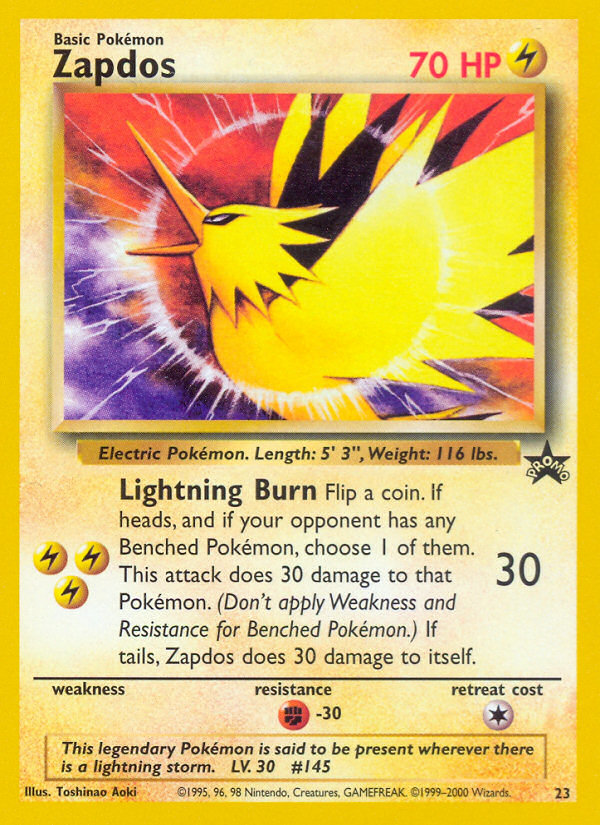 Zapdos (23) [Wizards of the Coast: Black Star Promos] | The Gaming-Verse