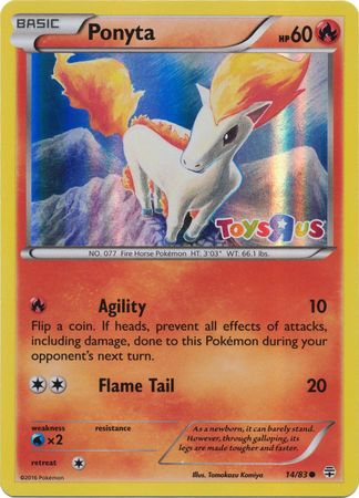 Ponyta (14/83) (Toys R Us Promo) [XY: Generations] | The Gaming-Verse