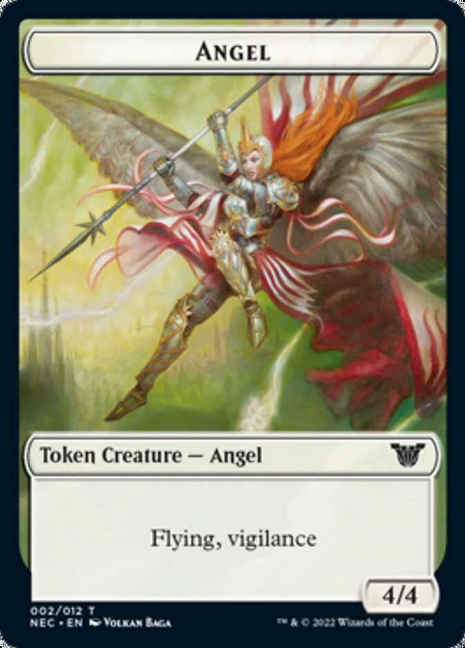 Angel // Elephant Double-sided Token [Kamigawa: Neon Dynasty Commander Tokens] | The Gaming-Verse