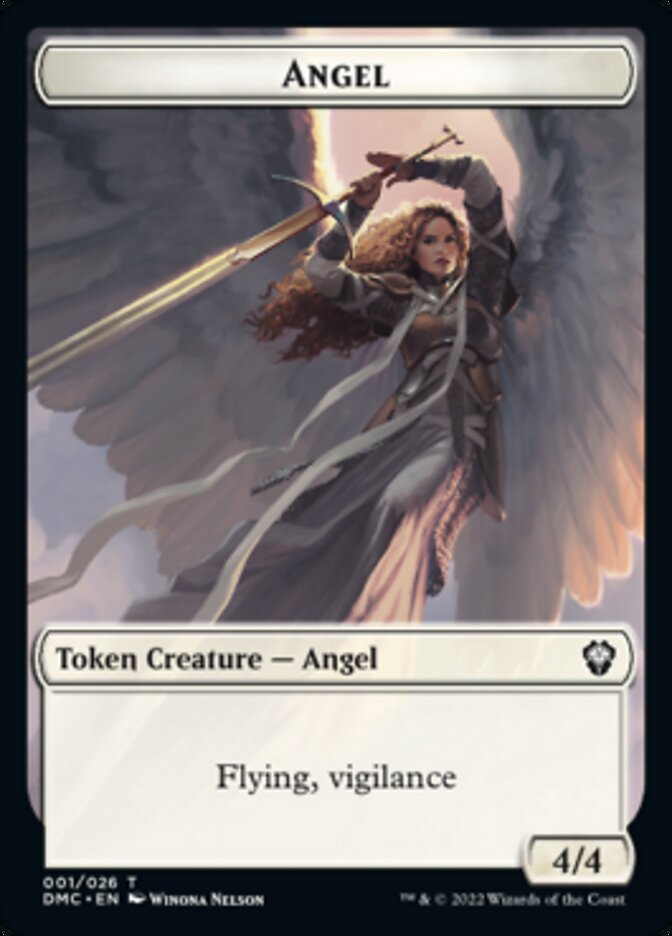 Kavu // Angel Double-sided Token [Dominaria United Commander Tokens] | The Gaming-Verse