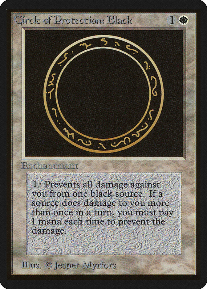 Circle of Protection: Black [Limited Edition Beta] | The Gaming-Verse