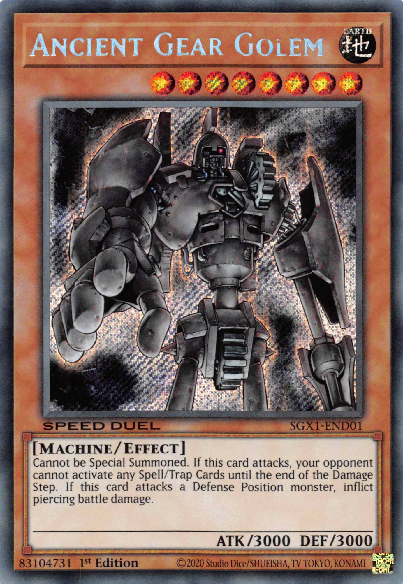 Ancient Gear Golem [SGX1-END01] Secret Rare | The Gaming-Verse