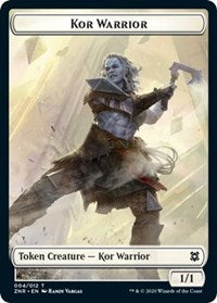 Kor Warrior // Plant Double-sided Token [Zendikar Rising Tokens] | The Gaming-Verse