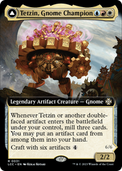 Tetzin, Gnome Champion // The Golden-Gear Colossus (Extended Art) [The Lost Caverns of Ixalan Commander] | The Gaming-Verse