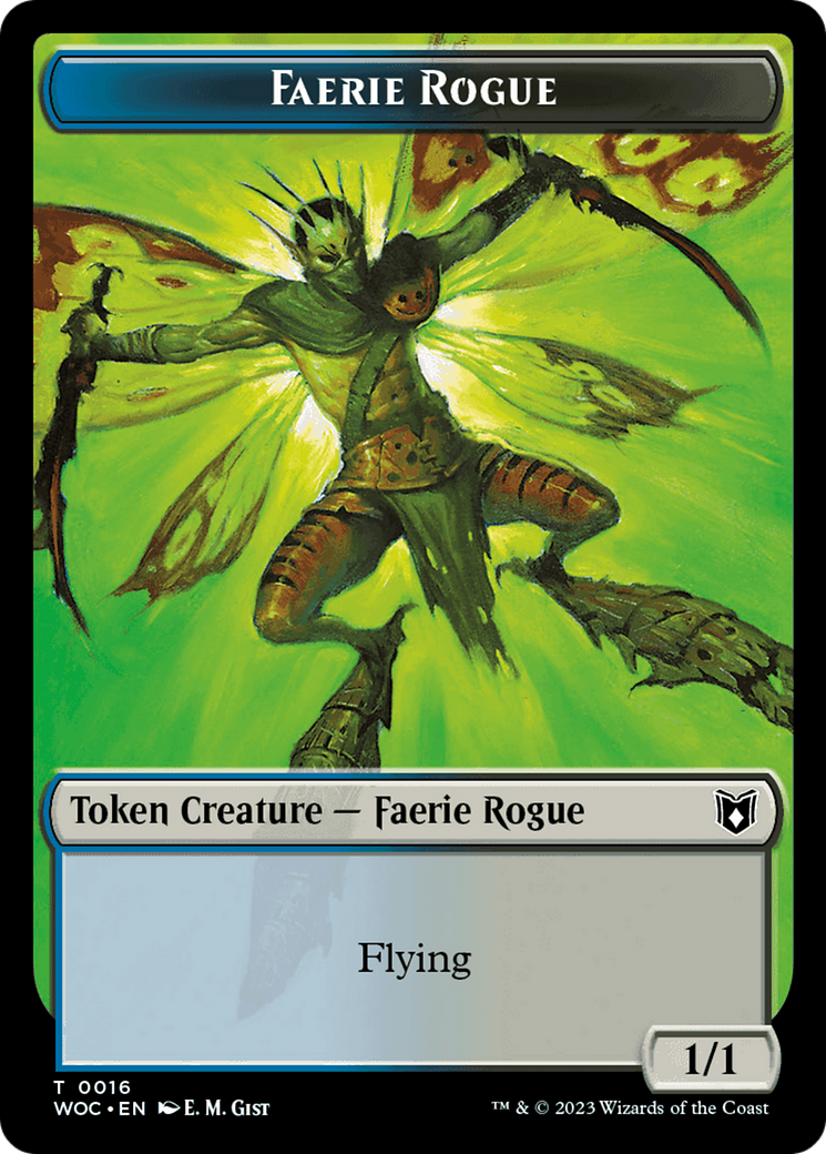 Faerie Rogue // Copy (0016) Double-Sided Token [Wilds of Eldraine Commander Tokens] | The Gaming-Verse