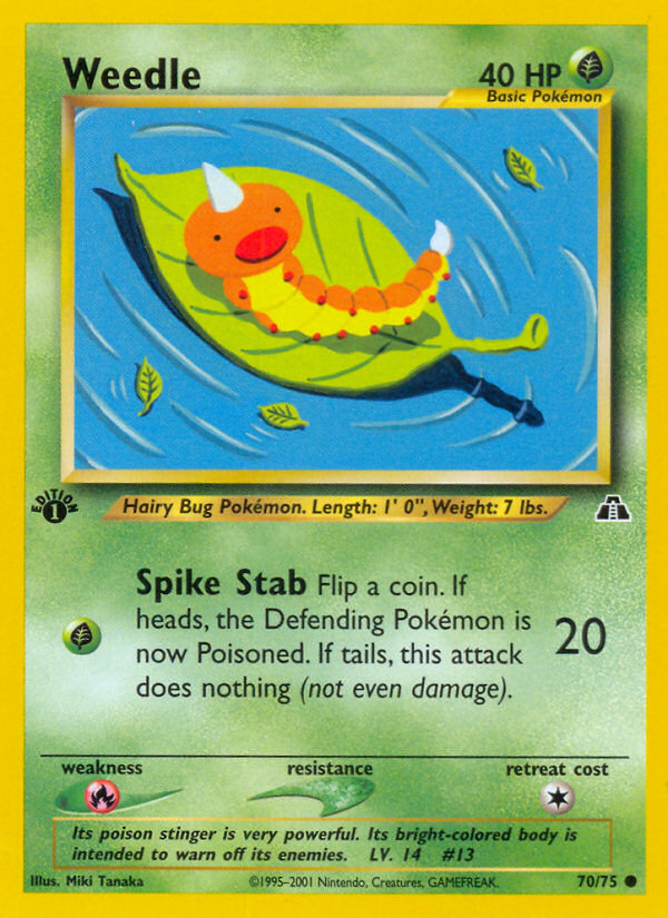 Weedle (70/75) [Neo Discovery 1st Edition] | The Gaming-Verse