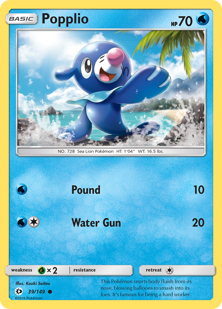 Popplio (39/149) [Sun & Moon: Base Set] | The Gaming-Verse