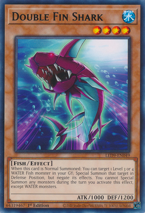 Double Fin Shark [LED9-EN049] Rare | The Gaming-Verse