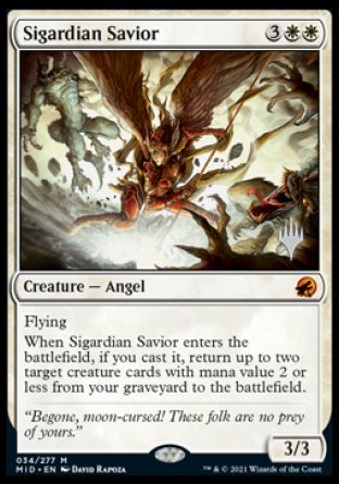 Sigardian Savior (Promo Pack) [Innistrad: Midnight Hunt Promos] | The Gaming-Verse