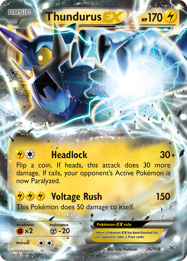 Thundurus EX (26/108) [XY: Roaring Skies] | The Gaming-Verse