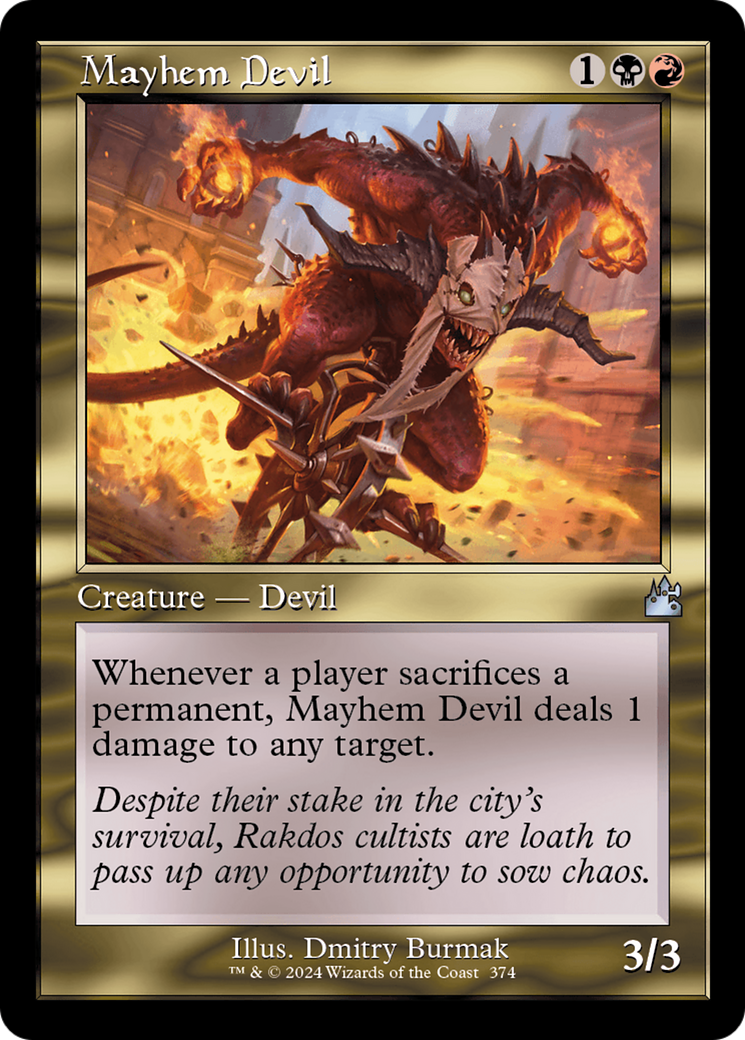 Mayhem Devil (Retro Frame) [Ravnica Remastered] | The Gaming-Verse