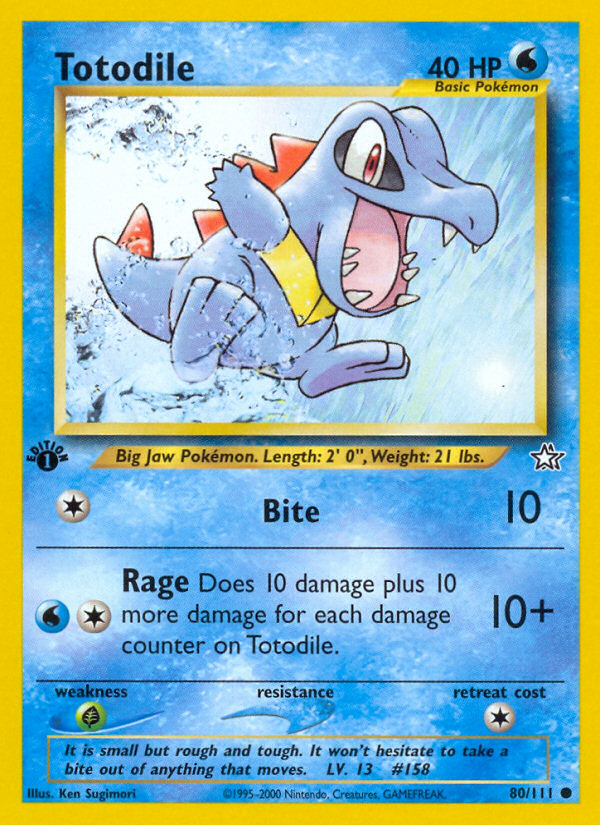 Totodile (80/111) [Neo Genesis 1st Edition] | The Gaming-Verse