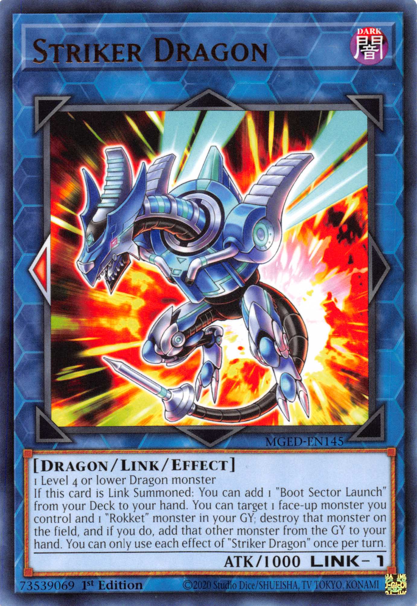 Striker Dragon [MGED-EN145] Rare | The Gaming-Verse