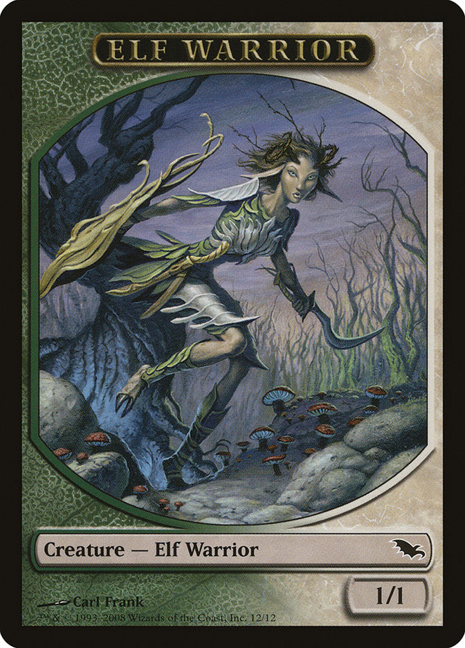 Elf Warrior (12/12) [Shadowmoor Tokens] | The Gaming-Verse