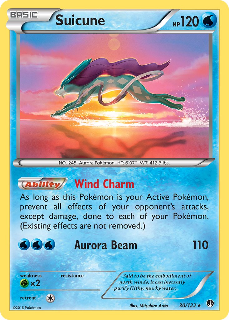 Suicune (30/122) (Cosmos Holo) (Blister Exclusive) [XY: BREAKpoint] | The Gaming-Verse