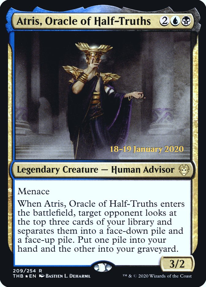 Atris, Oracle of Half-Truths [Theros Beyond Death Prerelease Promos] | The Gaming-Verse