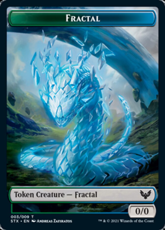 Fractal Token [Strixhaven: School of Mages Tokens] | The Gaming-Verse