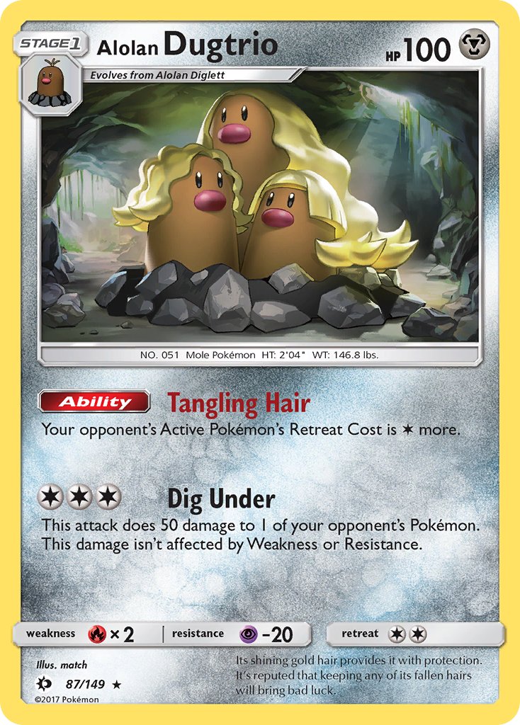 Alolan Dugtrio (87/149) (Cosmos Holo) (Blister Exclusive) [Sun & Moon: Base Set] | The Gaming-Verse