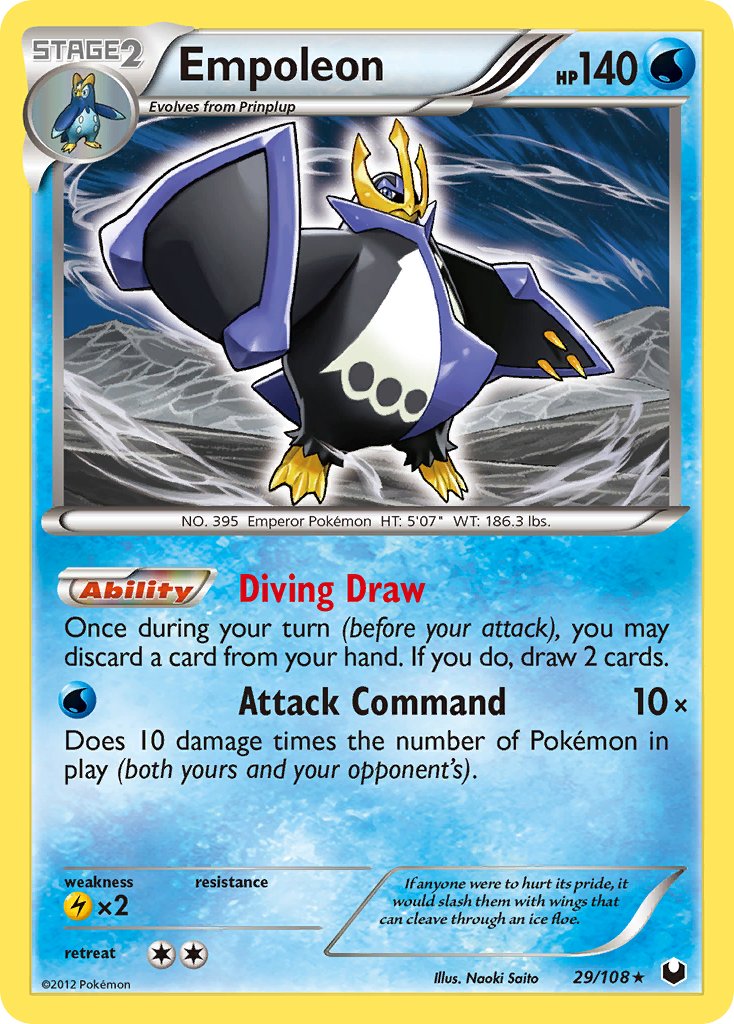 Empoleon (29/108) (Battle Arena Deck Exclusive) (Theme Deck Exclusive) [Black & White: Dark Explorers] | The Gaming-Verse