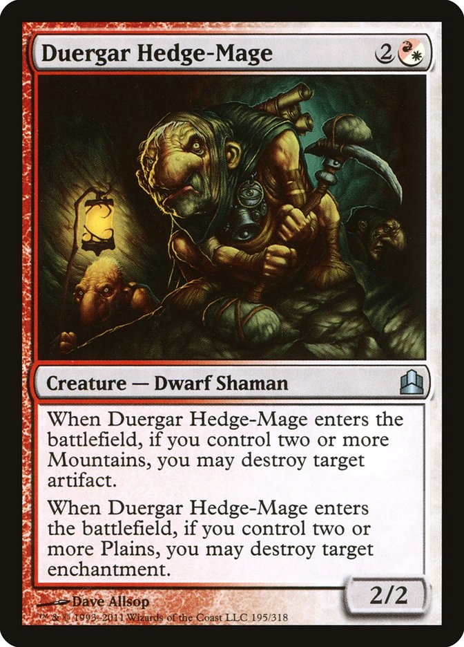 Duergar Hedge-Mage [Commander 2011] | The Gaming-Verse